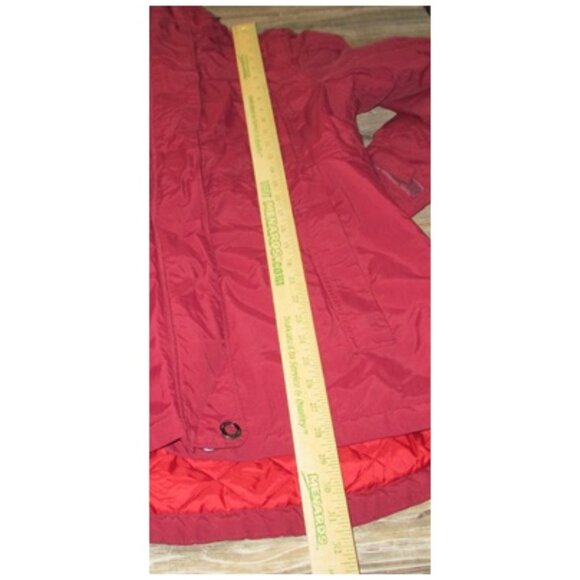 Lands' End Button & Zip Jacket Sz M 10-12 Cinch Waist Hooded Squall Protect - Picture 14 of 16